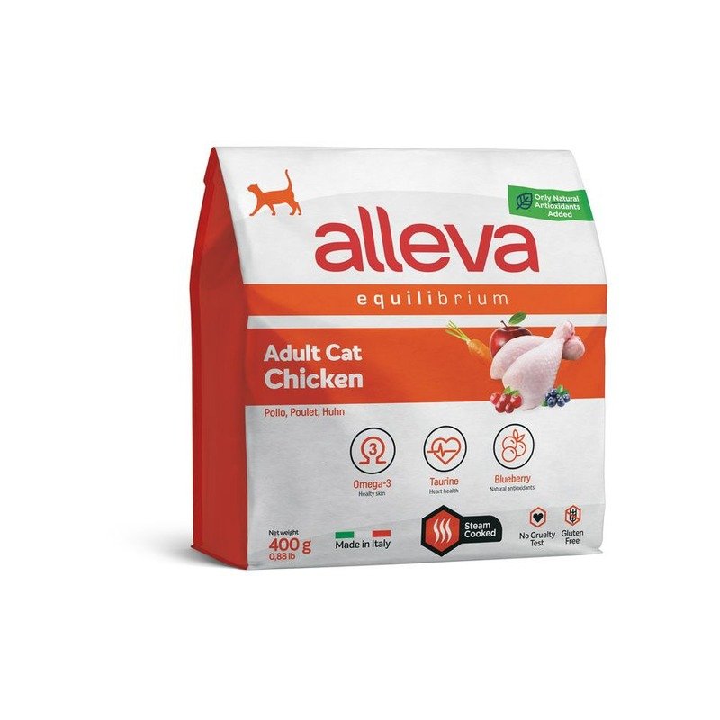 Alleva Equilibrium Adult Cat Sterilized Chicken сухой корм для взрослых кошек, курица - 400 г