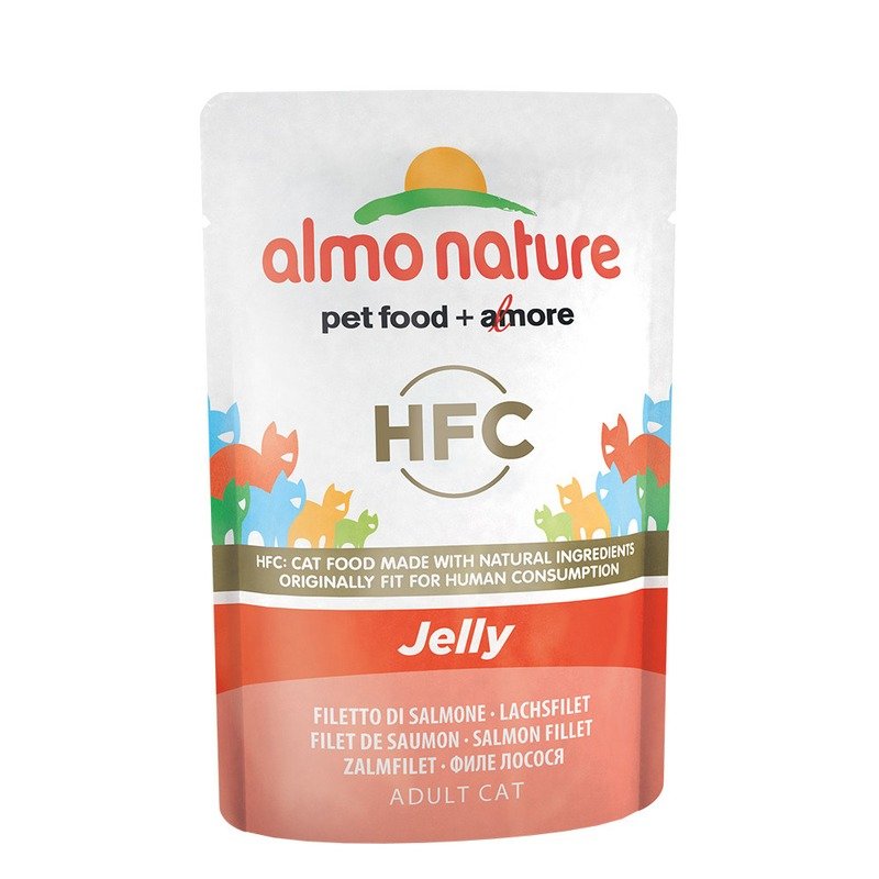 Almo Nature Classic Adult Cat Nature Jelly Salmon влажный корм для кошек с лососем, кусочки в желе, в паучах - 55 г