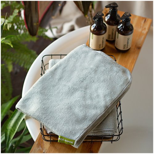 Полотенце для собак SAVVE Dog Towel, супервпитывающее из микрофибры, серый