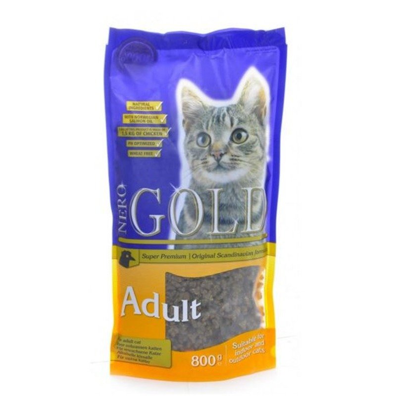 Nero Gold Cat Adult Chicken сухой корм для кошек, с курицей - 800 г