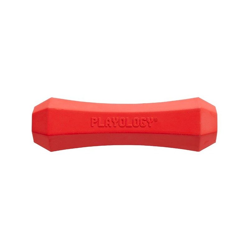 Playology Squeaky Chew Stick игрушка для собак средних пород, жевательная палочка, с ароматом говядины, средняя, красная