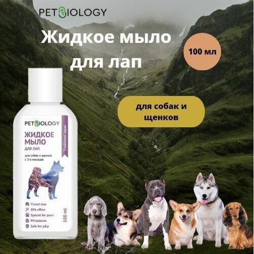 Жидкое мыло PETBIOLOGY для лап для собак, Япония, 100 мл