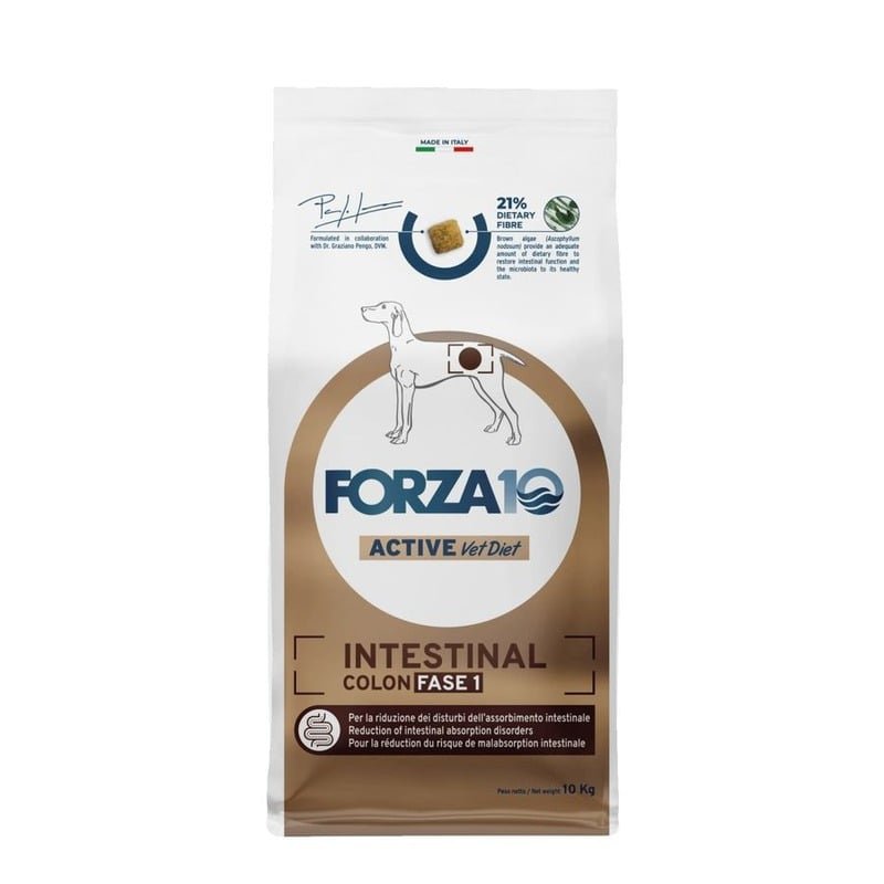 Forza10 Intestinal Colon Fase 1 полнорационный диетический корм для собак, при расстройствах пищеварения, с рыбой