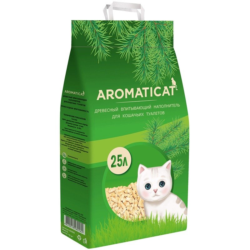 AromatiCat Древесный впитывающий наполнитель