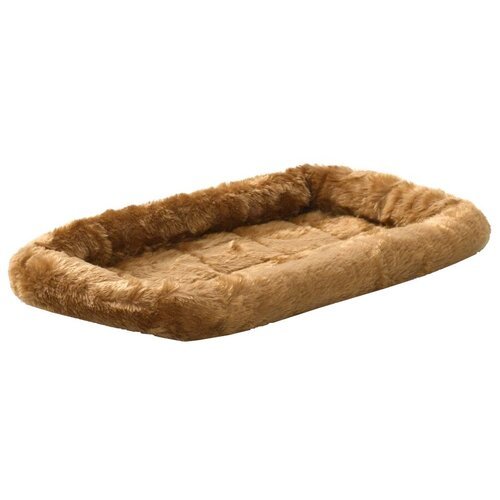 Лежак для собак и кошек Midwest QuietTime Faux Fur Deluxe Bolster 55х33х8 см 55 см 33 см cinnamon 8 см