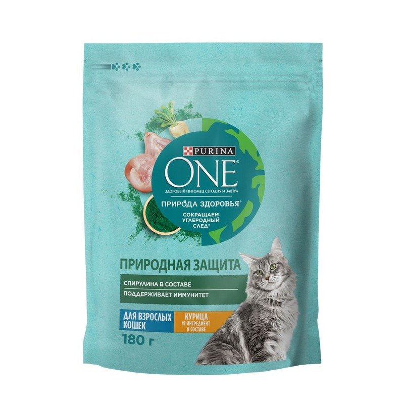 Purina One сухой корм Природа Здоровья для кошек с курицей - 180 г