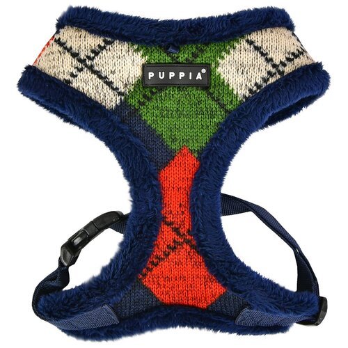 Шлейка Puppia Jolly harness A, обхват шеи 40  см, синий, L