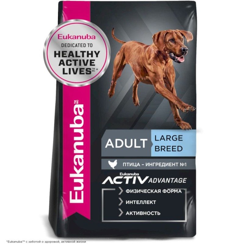 Eukanuba Adult Large Breed полнорационный сухой корм для собак крупных пород, с курицей