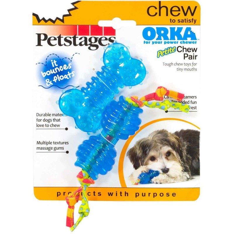 Petstages набор из двух игрушек для собак мелких пород \'Орка косточка+гантеля\' ультра-мини