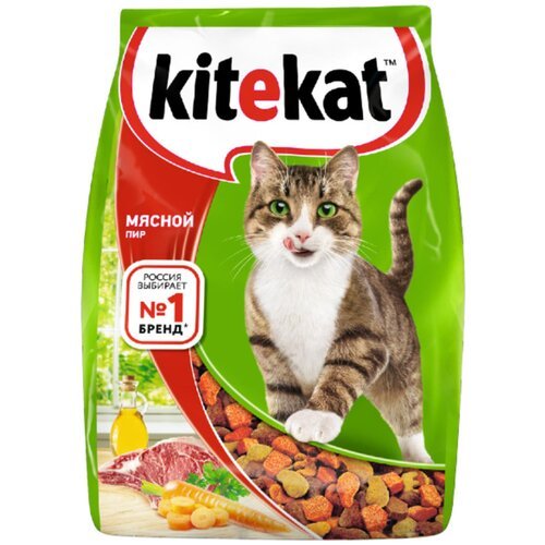 Сухой корм для кошек Kitekat Мясной Пир 8 шт. х 350 г