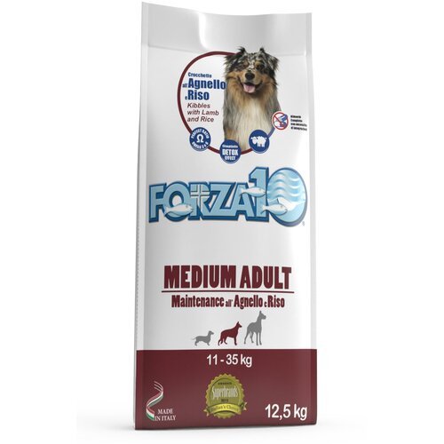 Forza10 Maintenance для взрослых собак средних пород из мяса ягненка и рисом 12,5 кг Forza10 3556