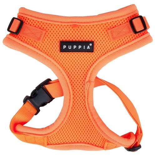 Шлейка Puppia Neon soft harness ll, обхват шеи 32-37  см, оранжевый, M