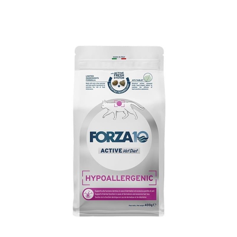 Forza10 Active VetDiet Hypoallergenic сухой корм для кошек, при аллергии, с рыбой - 400 г