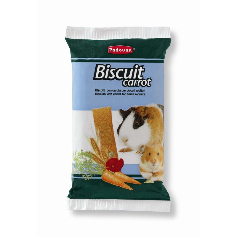 Лакомство бисквиты Padovan Biscuit carrot для грызунов морковные - 30 г