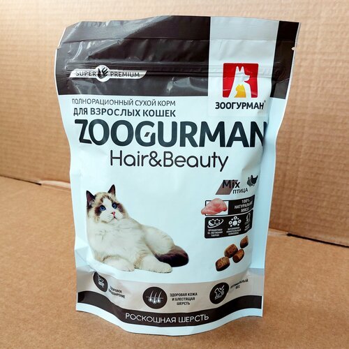 Сухой корм для кошек Zoogurman Hair & Beauty , птица