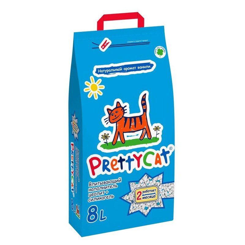 PrettyCat наполнитель глиняный впитывающий с део-кристаллами Aroma Fruit - 8 л