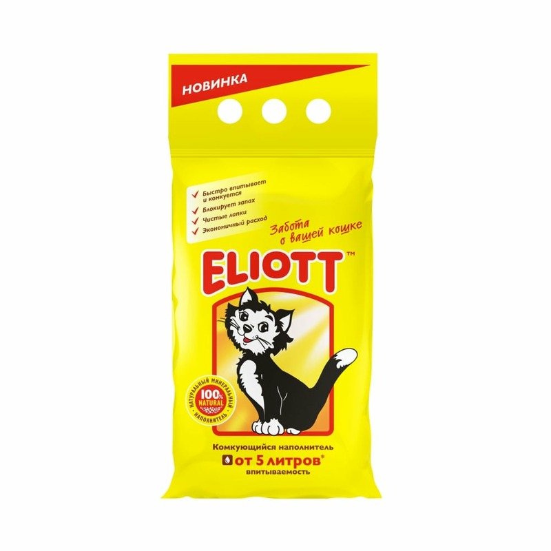 Eliott Clumping наполнитель для кошек минеральный комкующийся - 5 л