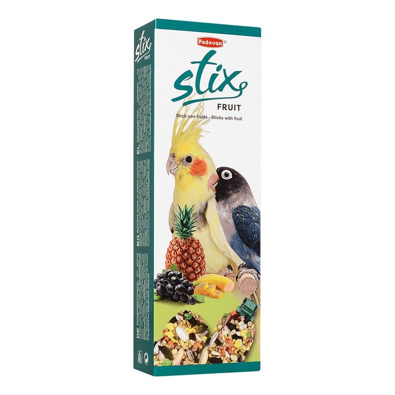 Лакомство палочки Padovan Stix Fruit для средних попугаев фруктовые - 100 г