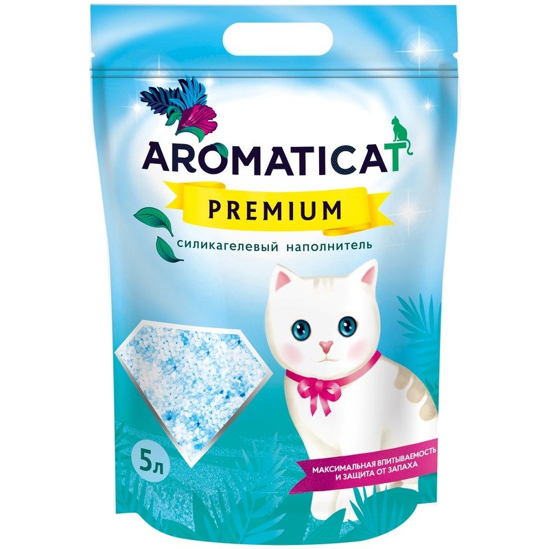 AromatiCat Premium силикагелевый гигиенический наполнитель для кошек - 5 л