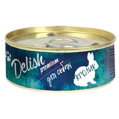 Влажный корм для собак Delish Premium, кролик 1 уп. х 1 шт. х 100 г