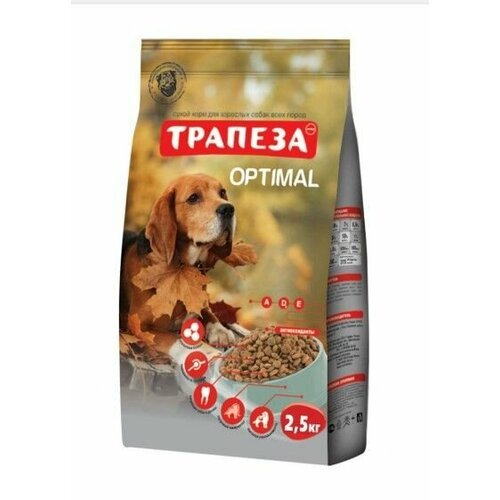 Трапеза 'Оптималь' сухой для собак, содержащихся в городских квартирах, 2,5 кг