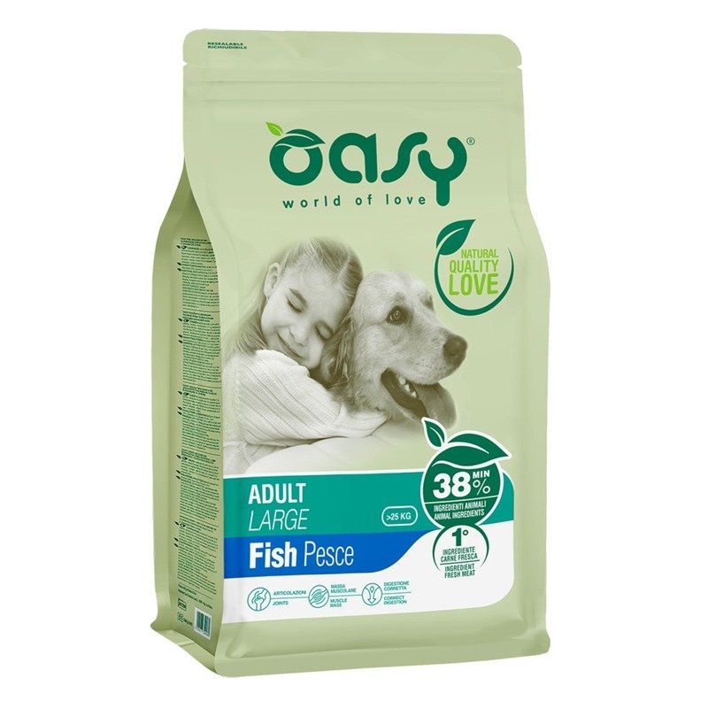 Oasy Dry Dog Adult Large Fish сухой корм для взрослых собак крупных пород с рыбой