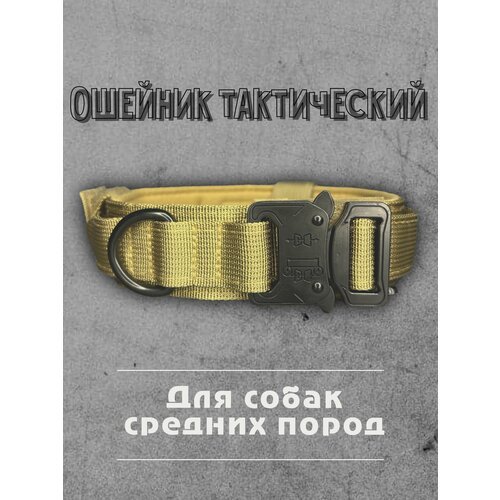 Ошейник для собак малых и средних пород прочный тактический усиленный с ручкой