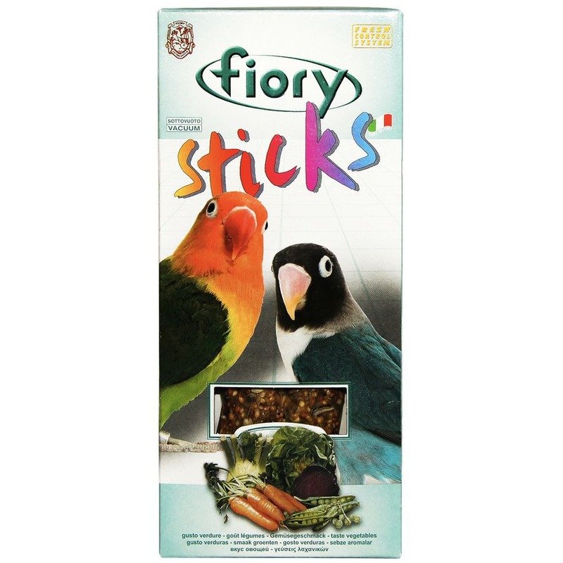 Палочки для средних попугаев Fiory Sticks с овощами 2 х 60 г