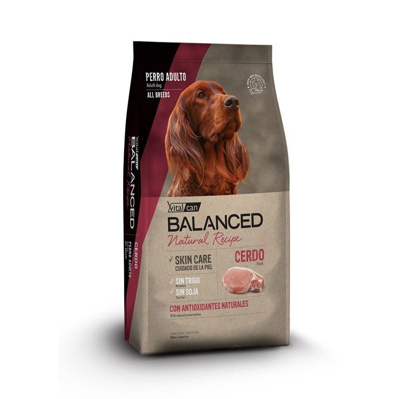 Vitalcan Balanced Dog Adult Natural Recipe сухой корм для собак, со свининой - 15 кг