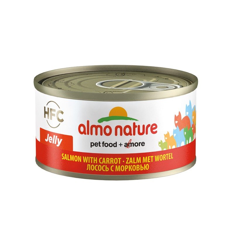 Almo Nature Legend Adult Cat Salmon & Carrot влажный корм для кошек, с лососем и морковью, кусочки в желе, в консервах - 70 г