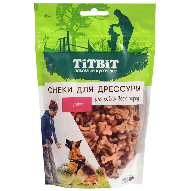 Лакомство для собак TITBIT Снеки для дрессуры с уткой 100г