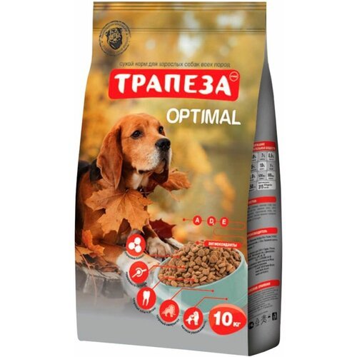 Трапеза 'Оптималь' сухой для собак содержащихся в городских квартирах, 10 кг