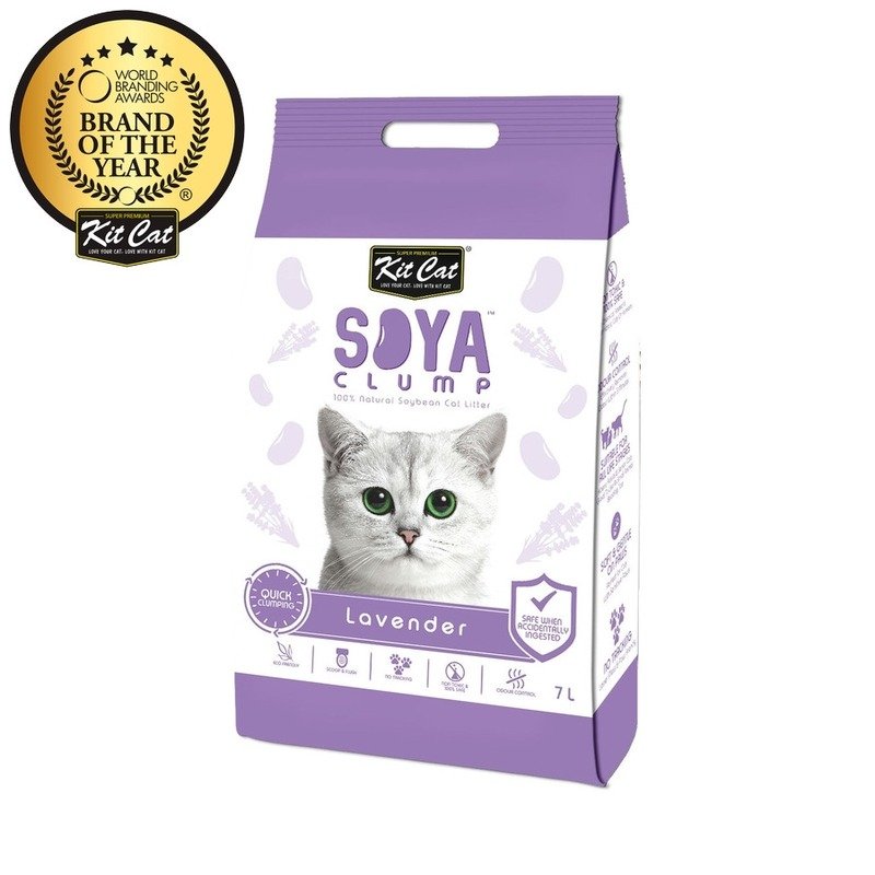 Kit Cat SoyaClump Soybean Litter Lavender соевый биоразлагаемый комкующийся наполнитель с ароматом лаванды - 7 л