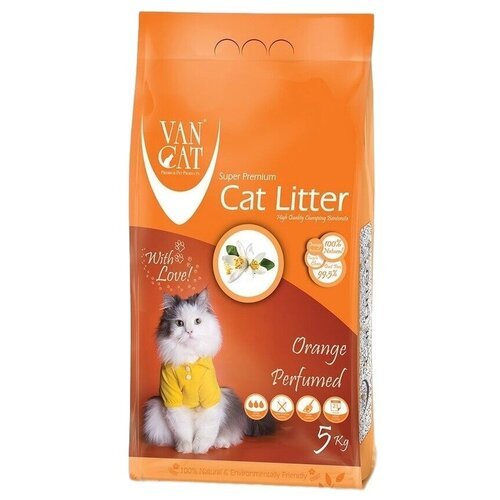 Комкующийся наполнитель Van Cat Orange, 5кг, 1 шт.