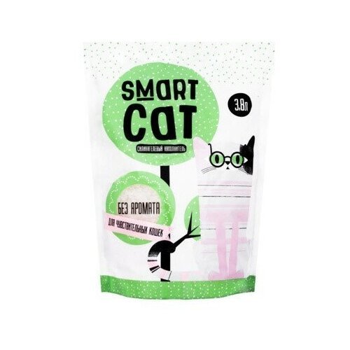 SMART CAT Силикагелевый наполнитель для чувствительных кошек (без аромата)