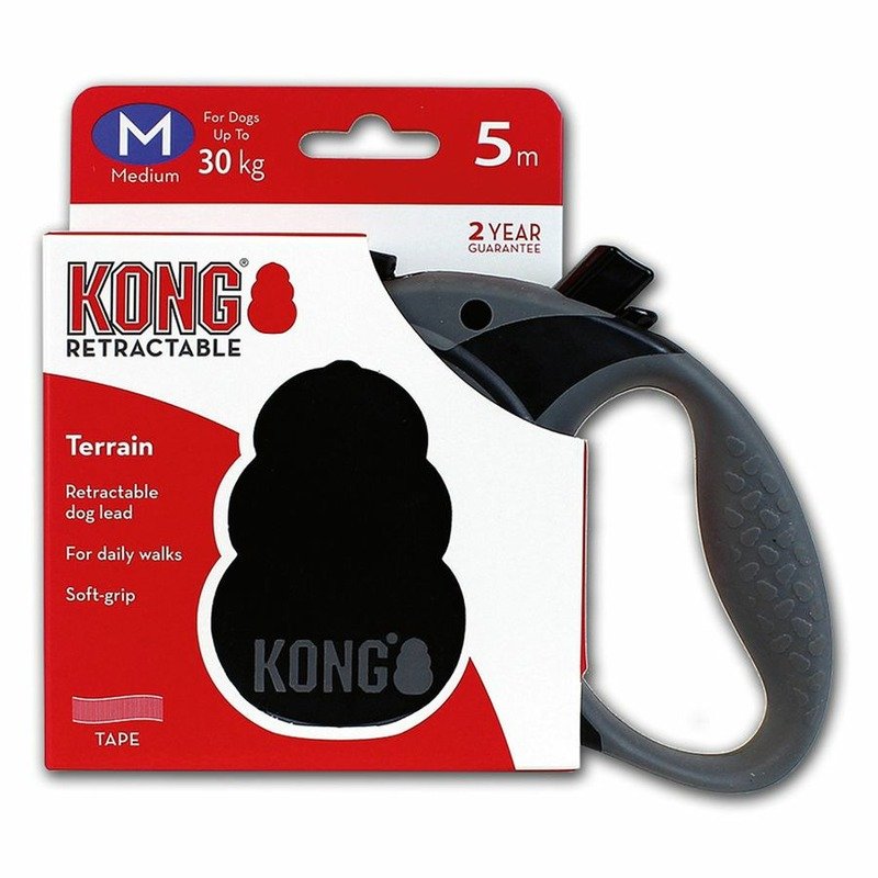 Kong рулетка Terrain M (до 30 кг) лента 5 метров черная