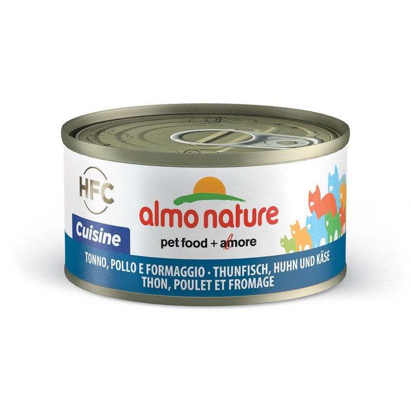 Almo Nature Legend Adult Cat Tuna, Chicken & Cheese влажный корм для кошек, с тунцом, курицей и сыром, волокна в бульоне, в консервах - 70 г