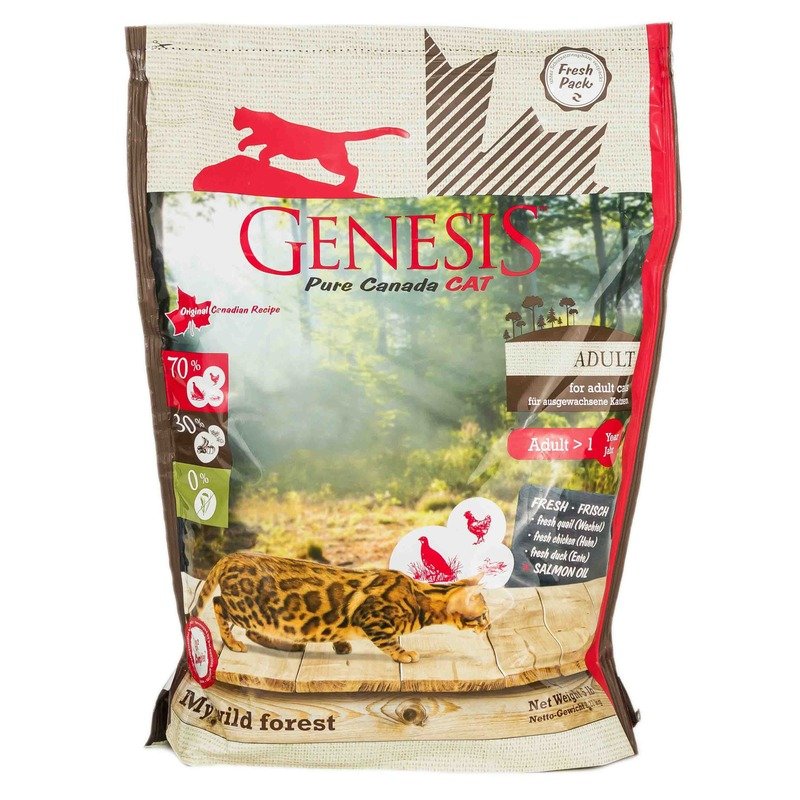 Genesis Pure Canada My Wild Forest Adult для взрослых кошек с уткой, перепелкой и курицей