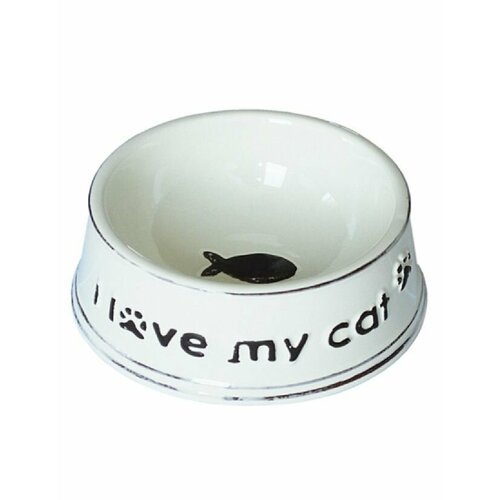 №1 Миска керамическая 'I love my cat', 190 мл, 12,5х5см