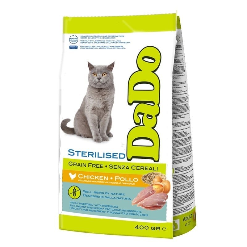 Dado Cat Grain-Free Sterilised Chicken корм для стерилизованных кошек, беззерновой, с курицей - 400 г