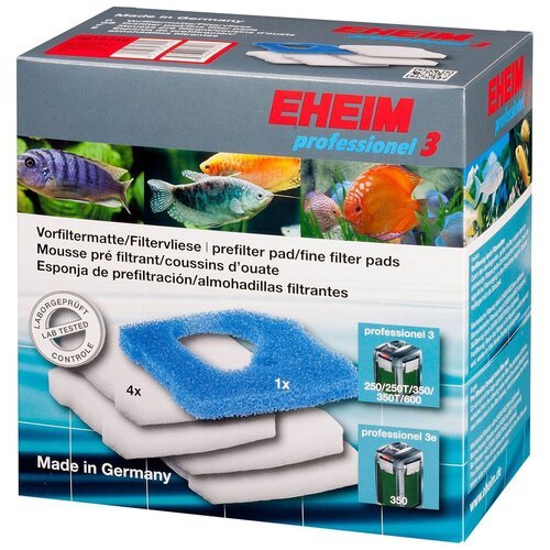 Наполнитель Eheim картридж Prefilter pad/Fine filter pads для EHEIM professionel 3 250/600 (комплект: 5 шт.) 5 белый/синий 200 мм 200 мм 120 мм