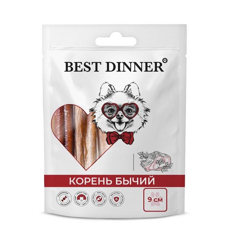 Best Dinner лакомство для собак «Бычий корень» 9 см (50 +/-5г.)