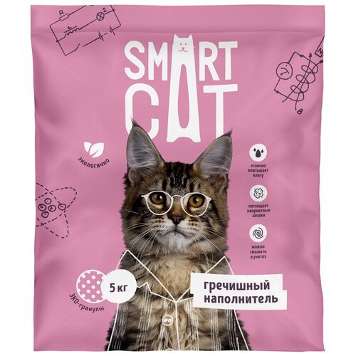 Наполнитель Smart Cat Гречишный 15л, 5кг