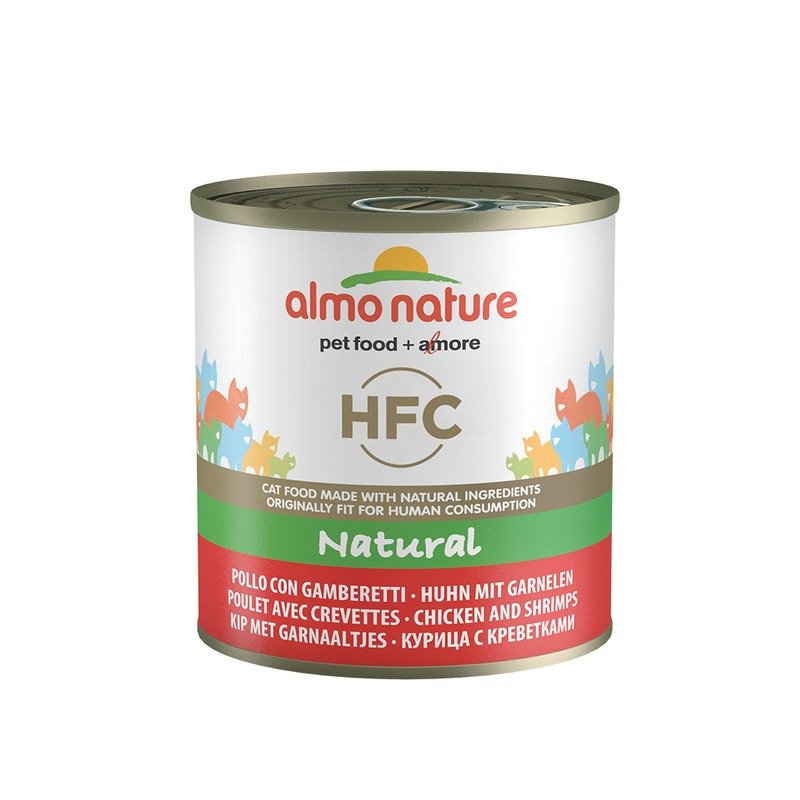 Almo Nature Classic Adult Cat Chicken & Shrimps для кошек, с курицей и креветками, кусочки в бульоне, в консервах - 280 г