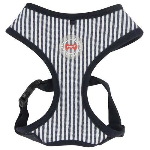 Шлейка Puppia Bobby harness A, обхват шеи 32  см, синяя полоска, XL