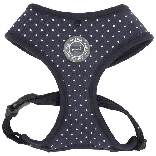 Шлейка Puppia Dotty harness II A, обхват шеи 29  см, темно-синий, M