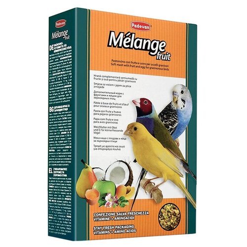 PADOVAN MELANGE FRUIT дополнительный корм для декоративных и экзотических птиц с фруктами (300 гр х 2 шт)