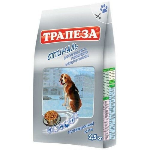 Трапеза корм для взрослых собак всех пород, контроль веса 2,5 кг (3 шт)