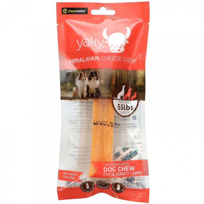 Himalayan Pet Supply, Yaky, жевательный гималайский сыр, твердый, для собак до 25 кг (55 фунтов), большой, 93 г (3,3 унции)