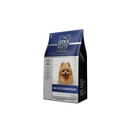 Джина ELITE SMALL BREED DOG Ocean Fish&Rice Корм сухой для собак мелких пород с океанической рыбой и рисом 1кг